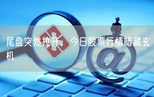 尾盘突然拉升，今日股票行情暗藏玄机