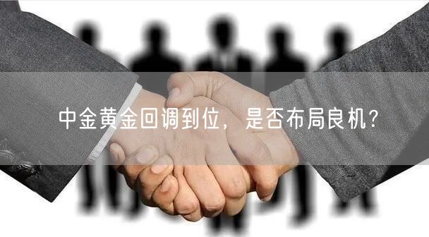 中金黄金回调到位，是否布局良机？