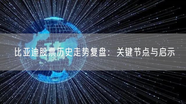 比亚迪股票历史走势复盘：关键节点与启示